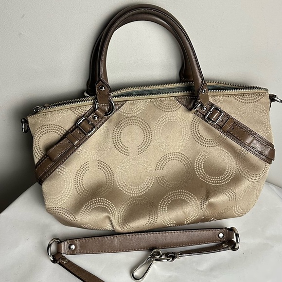 Coach 15935 Tan and Brown Women's Bag - Picture 4 of 6